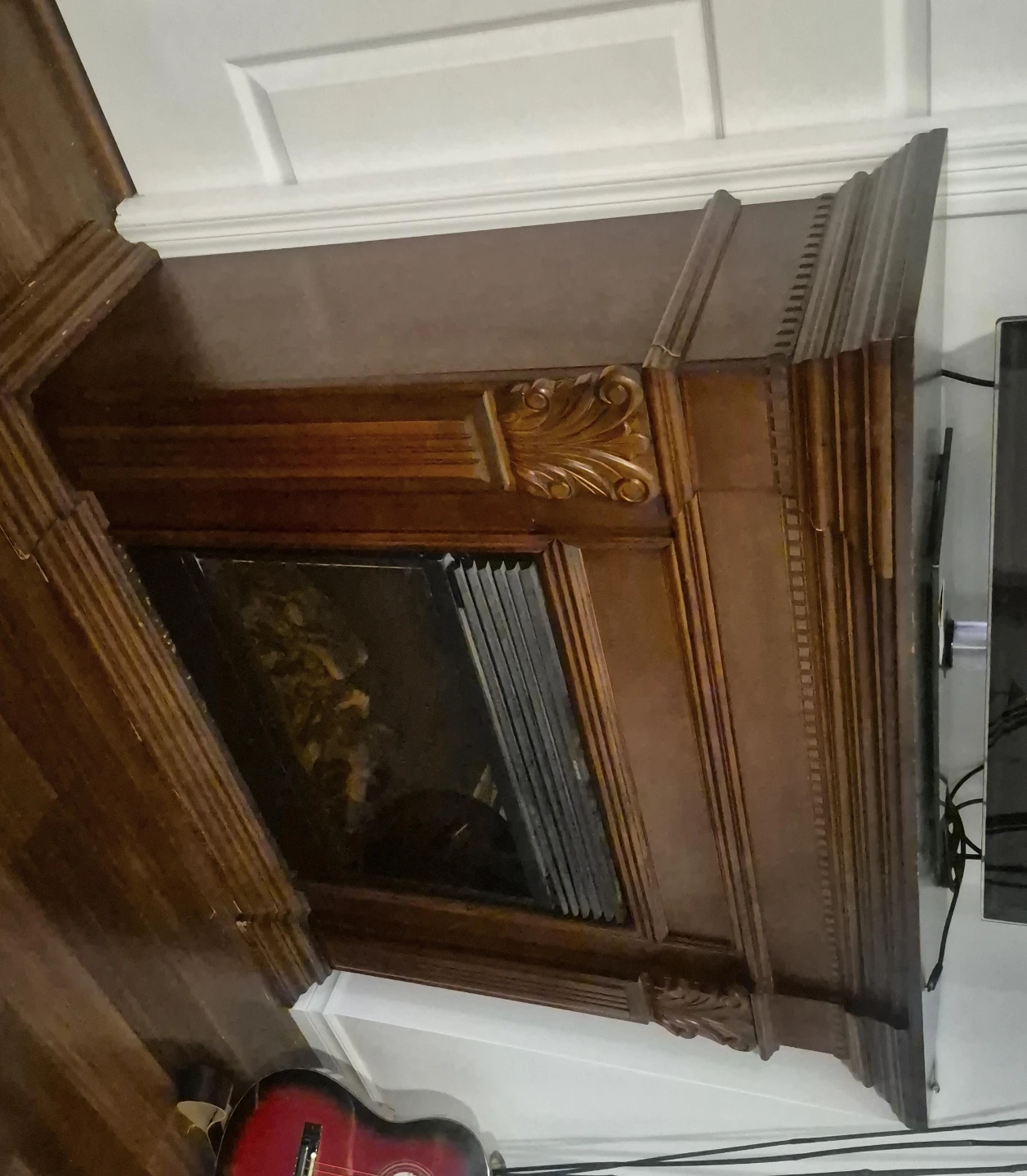 Vintage Wooden Fireplace Mantle