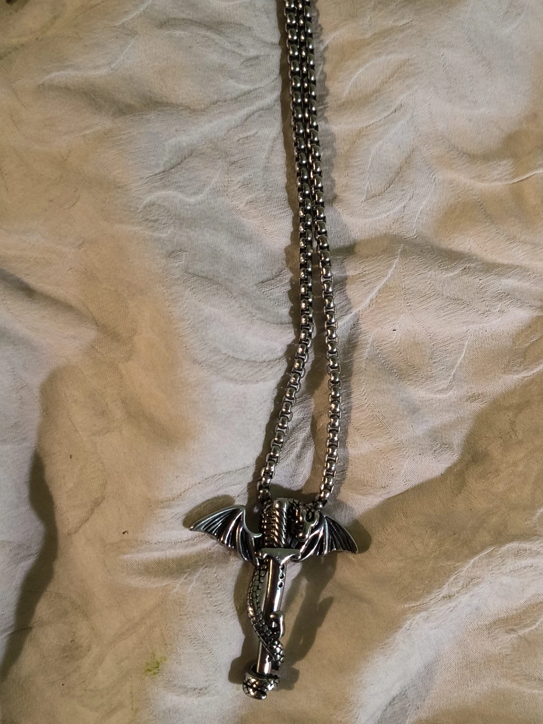 Dragon and Sword Pendant Necklace