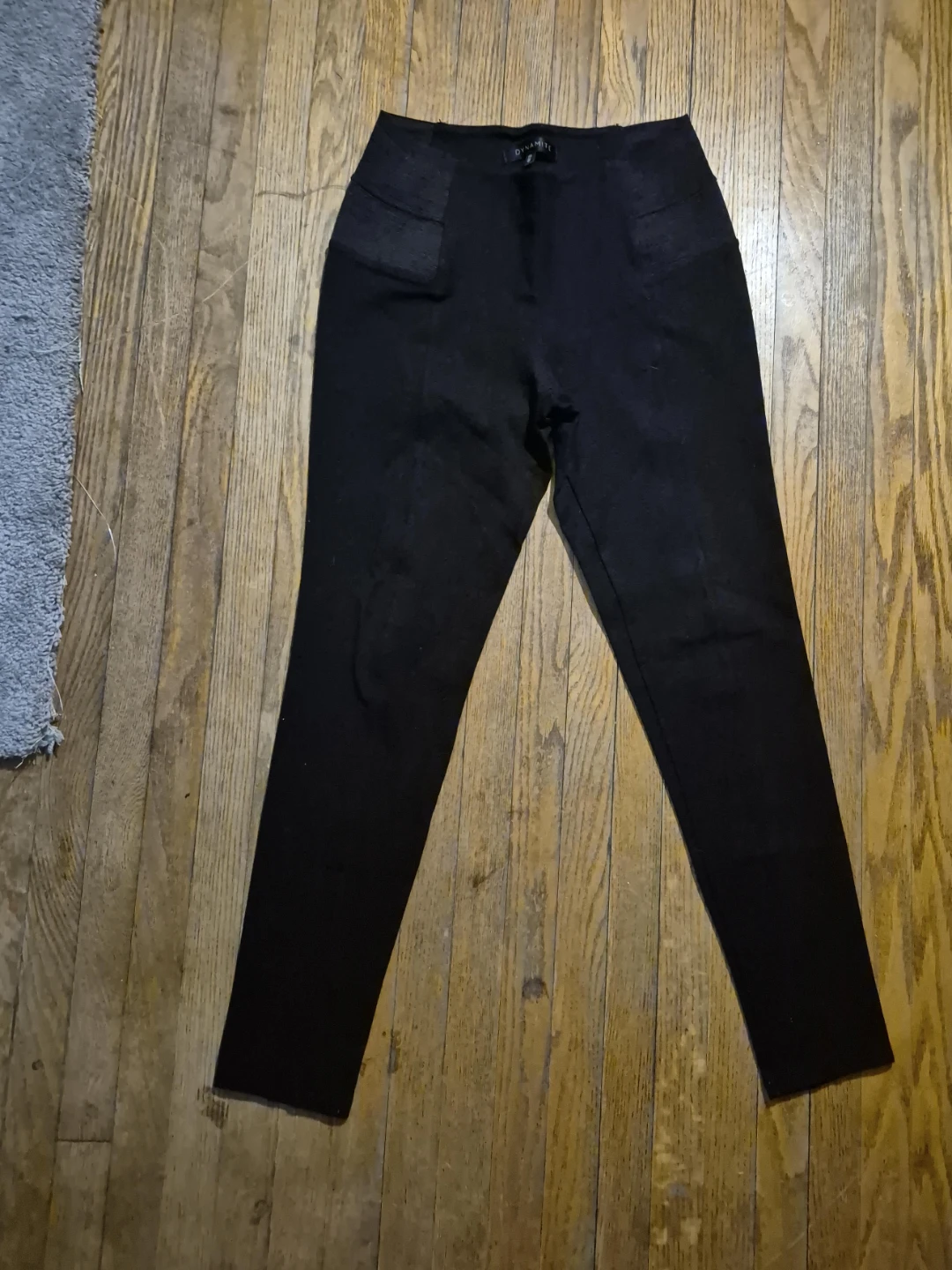 Black Pants with Faux Pocket Detail