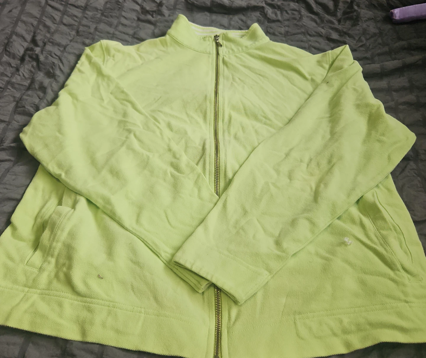 Light Green Zip-Up Track Jacket