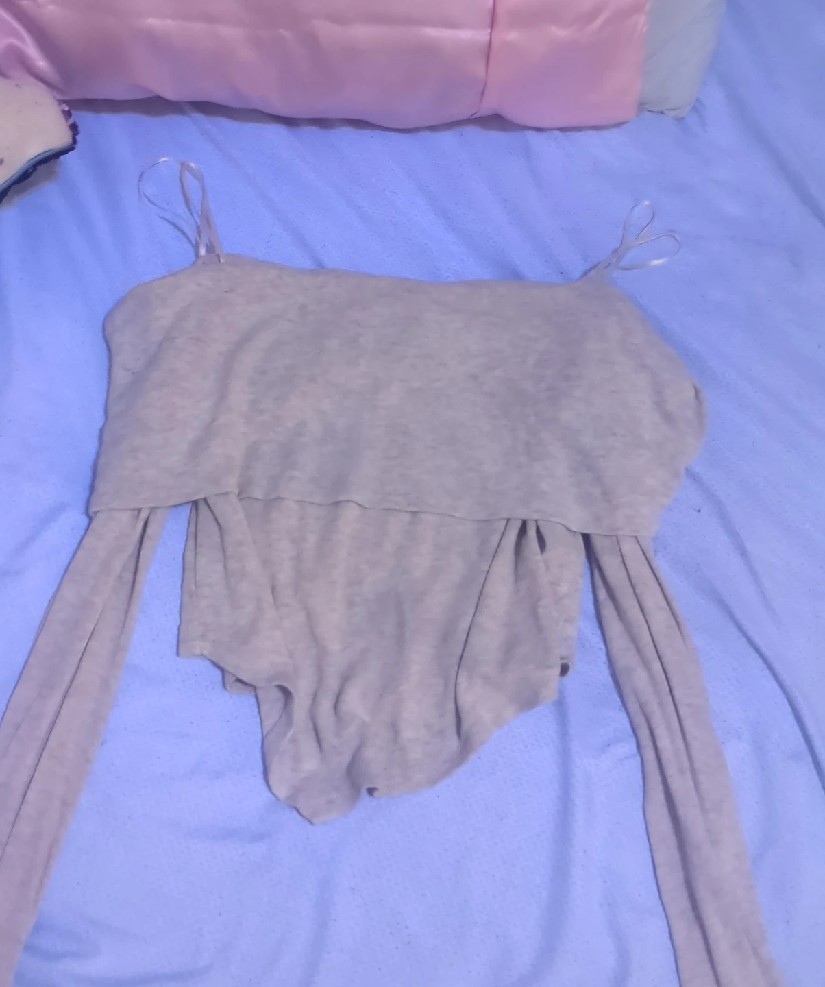Streetwear Society Grey Long Sleeve Bodysuit Size S