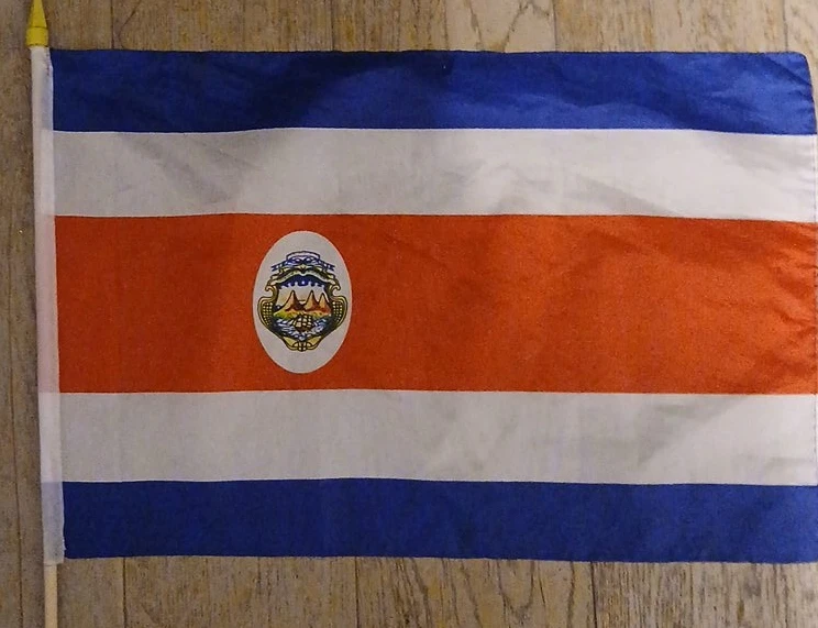 Costa Rica Handheld Flag with Stick