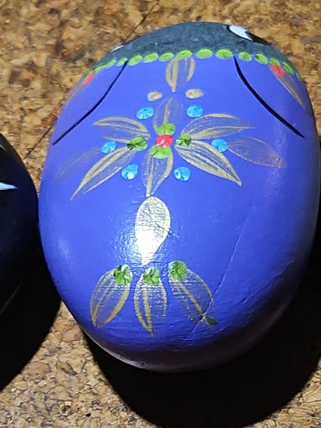 Set of 3 Hand-Painted Decorative Stones