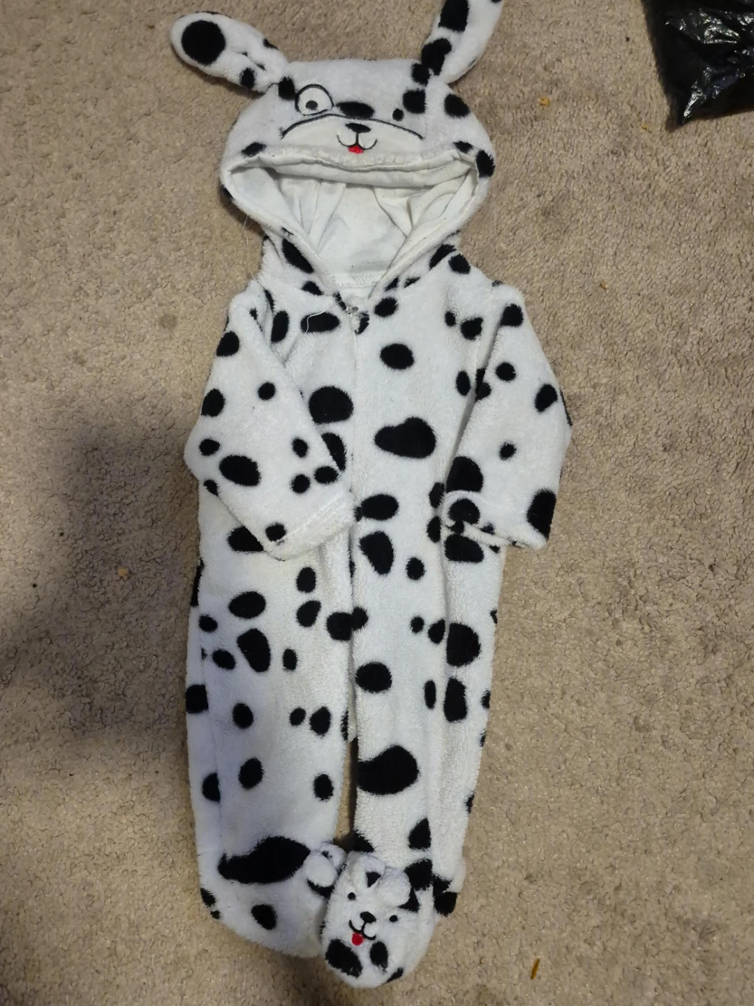 Dalmatian Print Hooded Fleece Sleepsuit❤️
