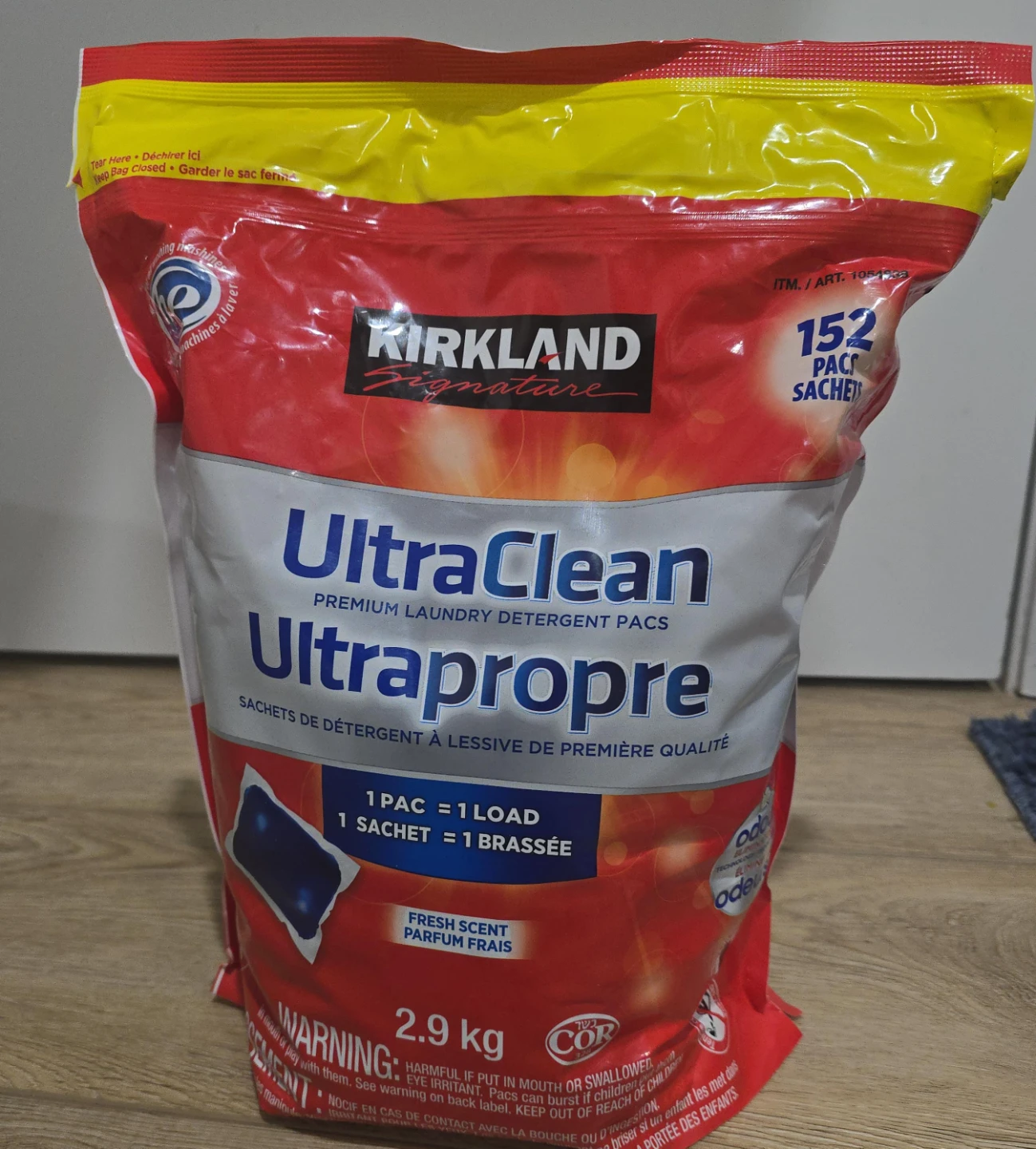 Kirkland Signature Ultra Clean Ultrapropre Detergent Pacs