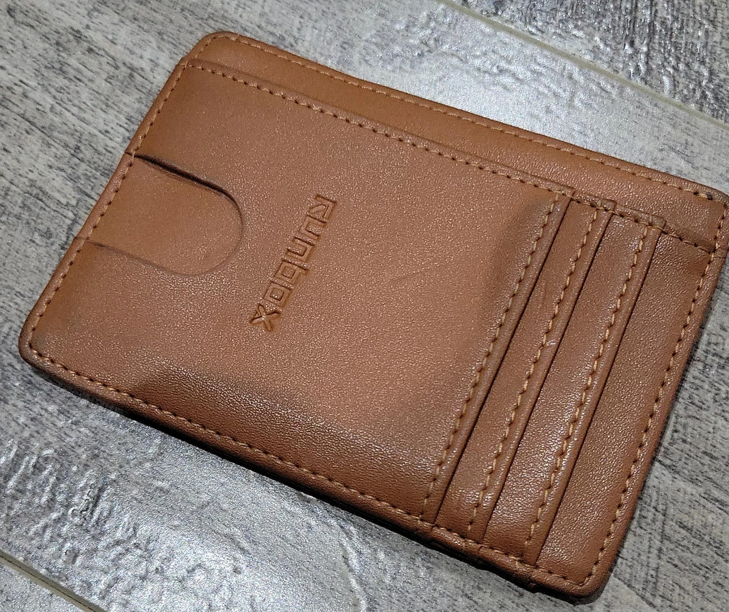 Brown Leather Card Holder Wallet