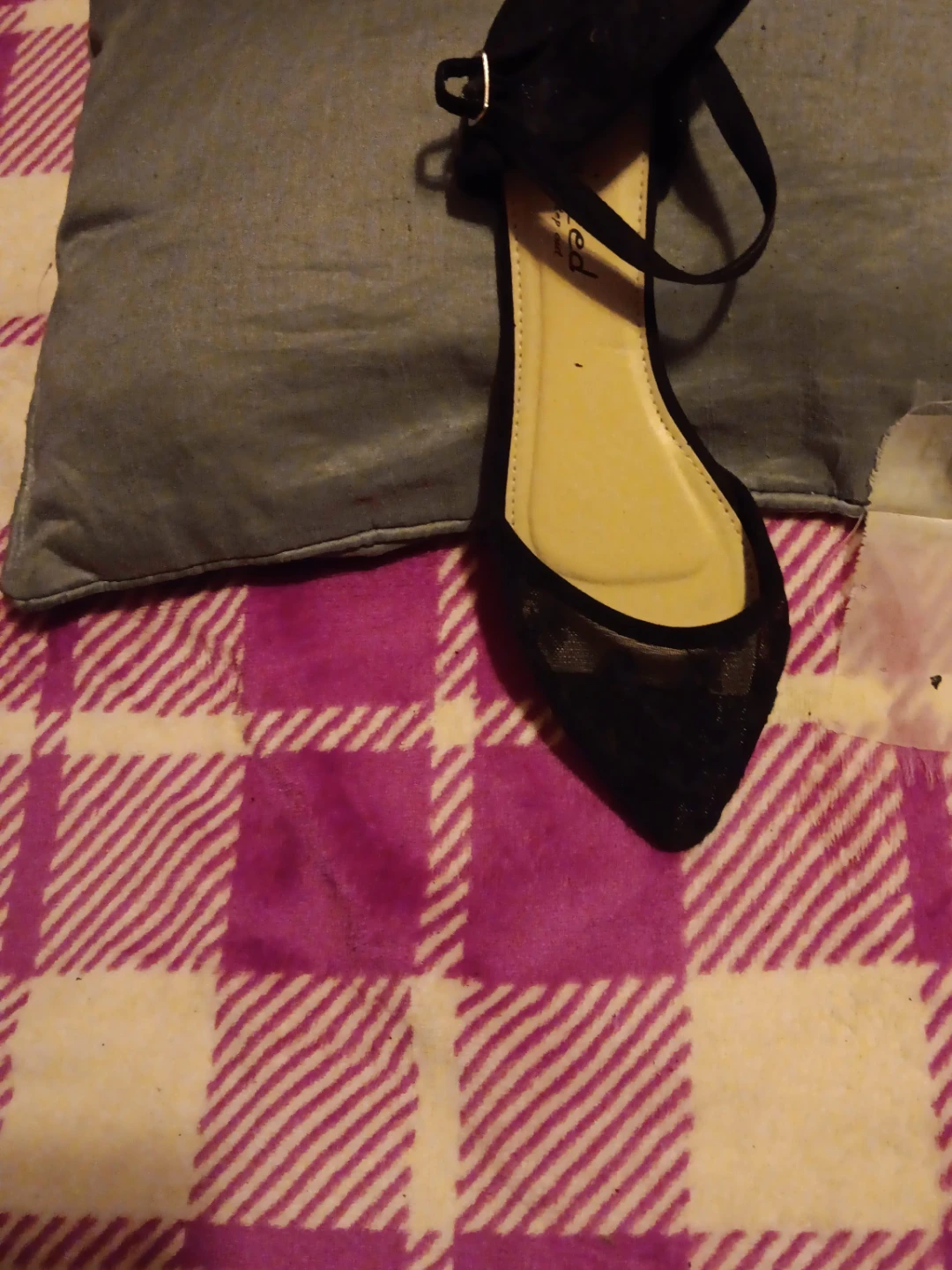 Black Mesh Ballet Flats