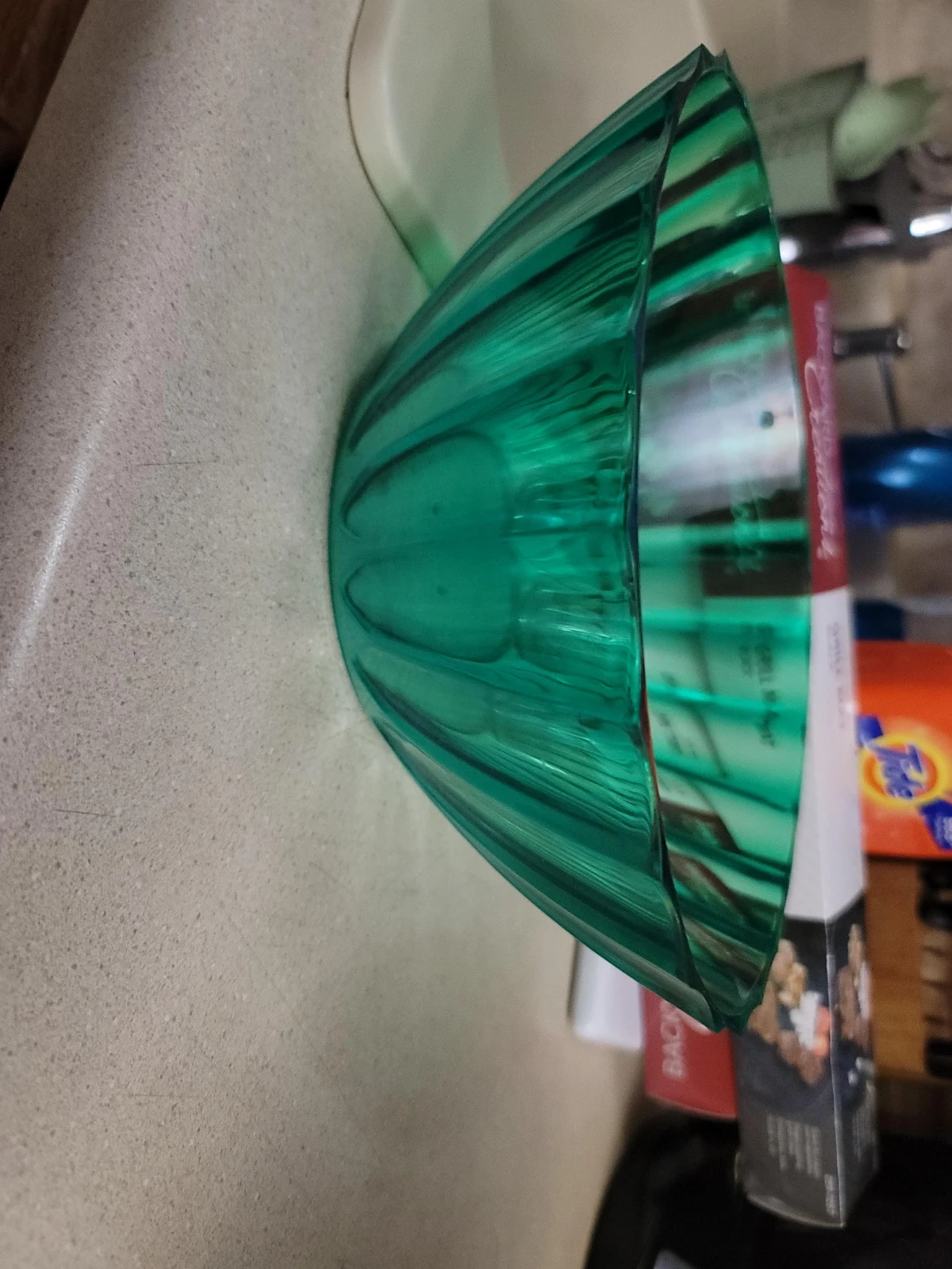 Green Plastic Serving Bowl