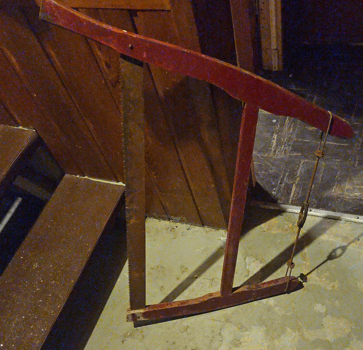 Vintage Two-Man Buck Saw with Wooden Frame