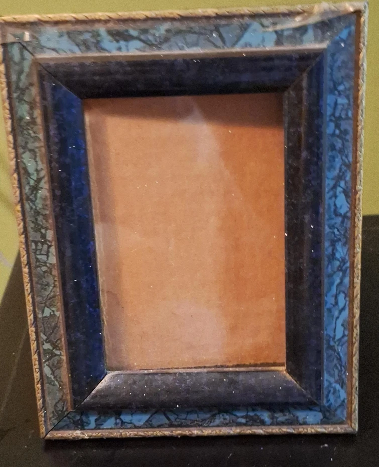 Decorative Picture Frame - Blue and Gold