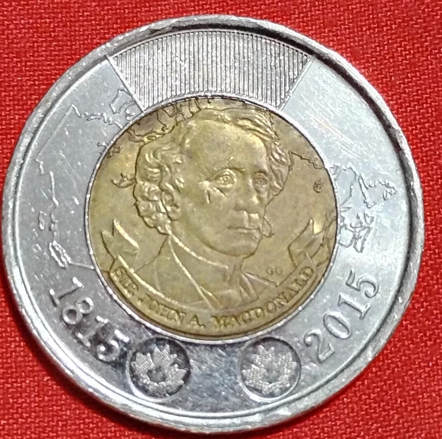 2015 Canada $2 "Toonie" Coin - Sir John A. Macdonald
