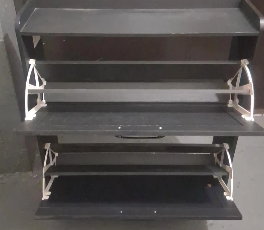 Black Shoe Rack with 3 Tiers