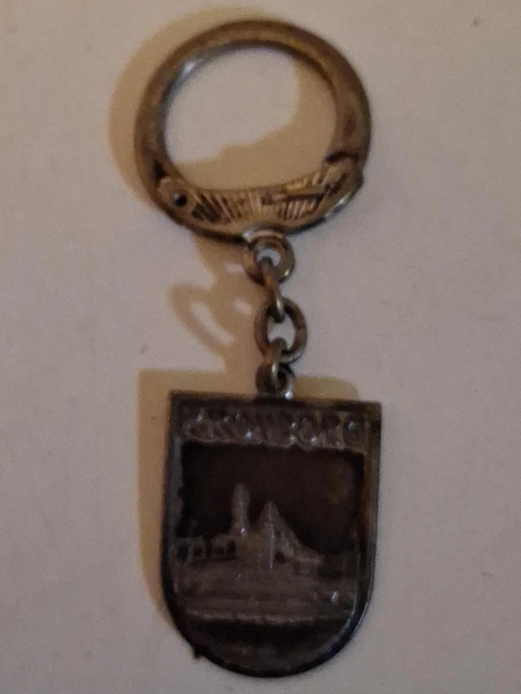 Vintage Brassford Keychain with Shield Emblem