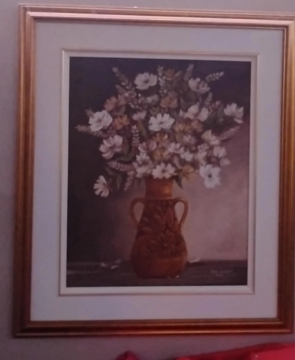 Framed Floral Still Life Painting - photo 2