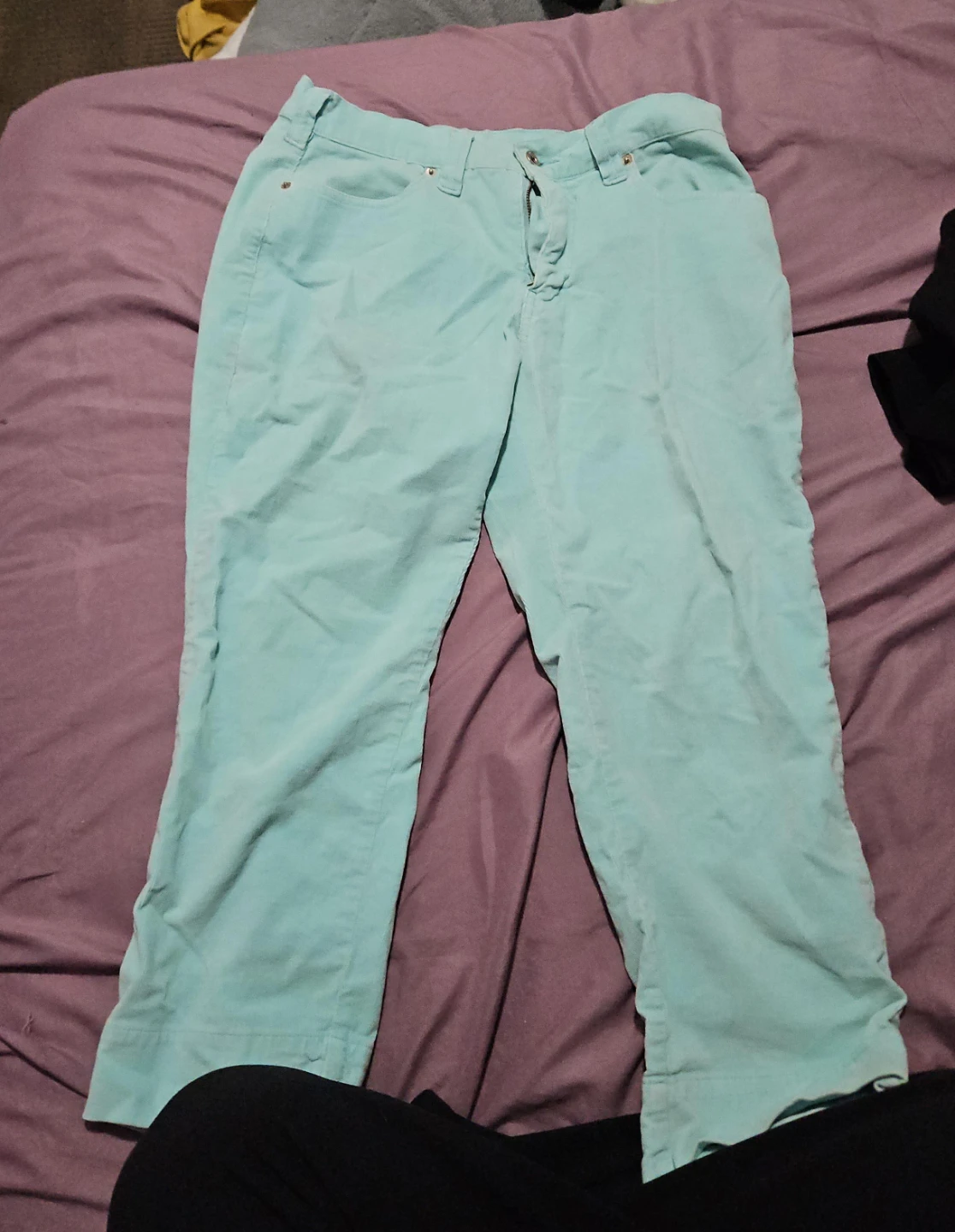 Women's Aqua Corduroy Pants - Size 31
