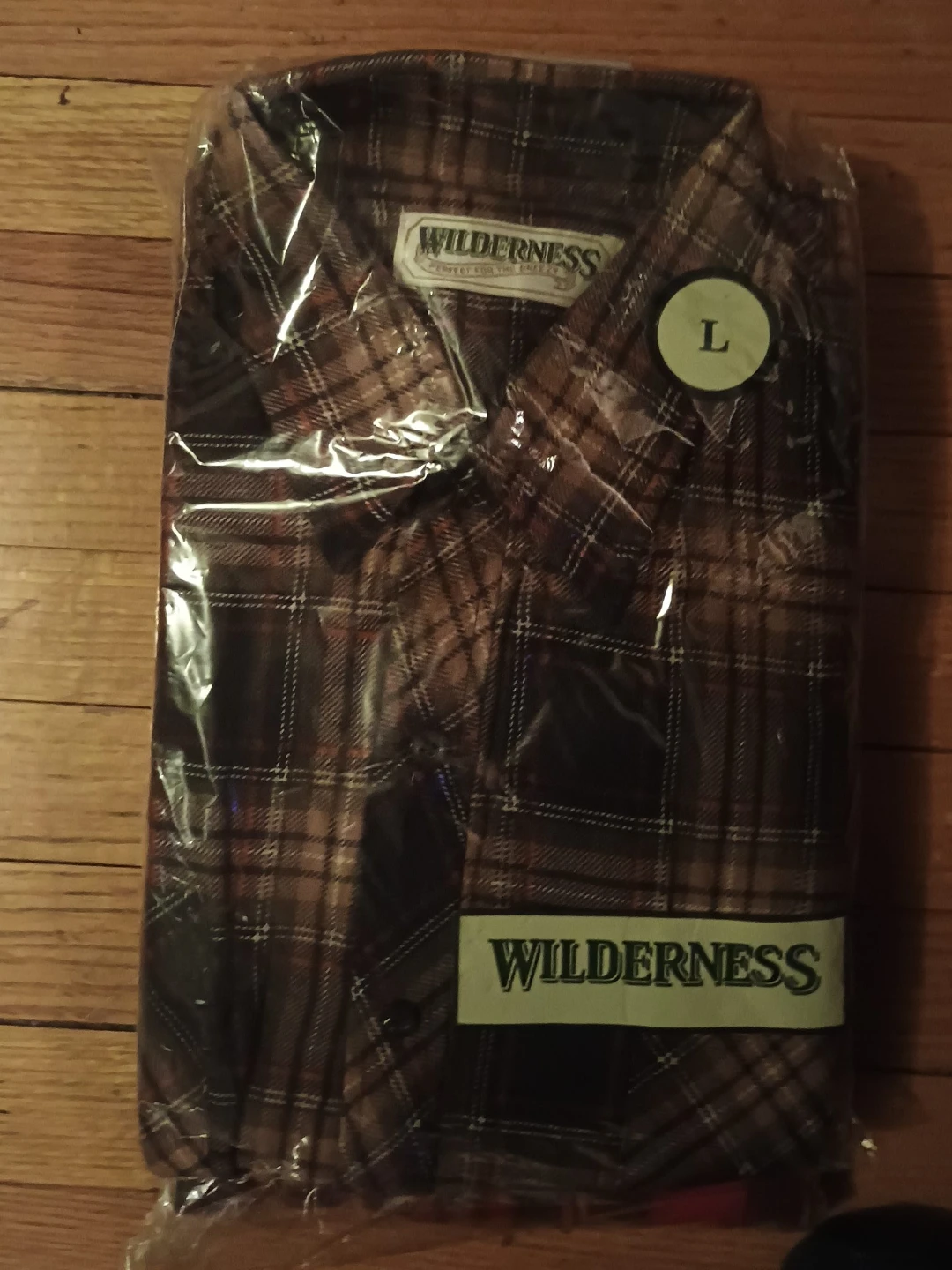 Wilderness Men's Plaid Flannel Shirt - Size L