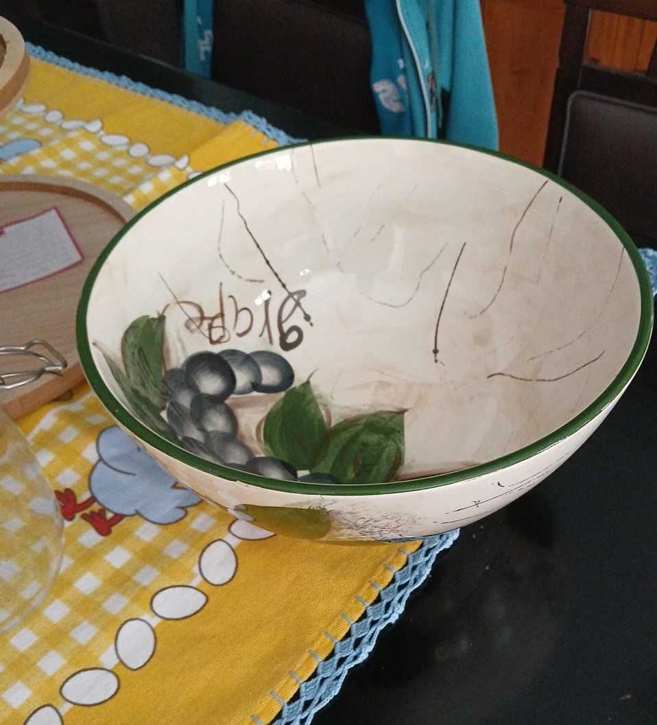 Grape print Salad or Fruit bowl Bowl