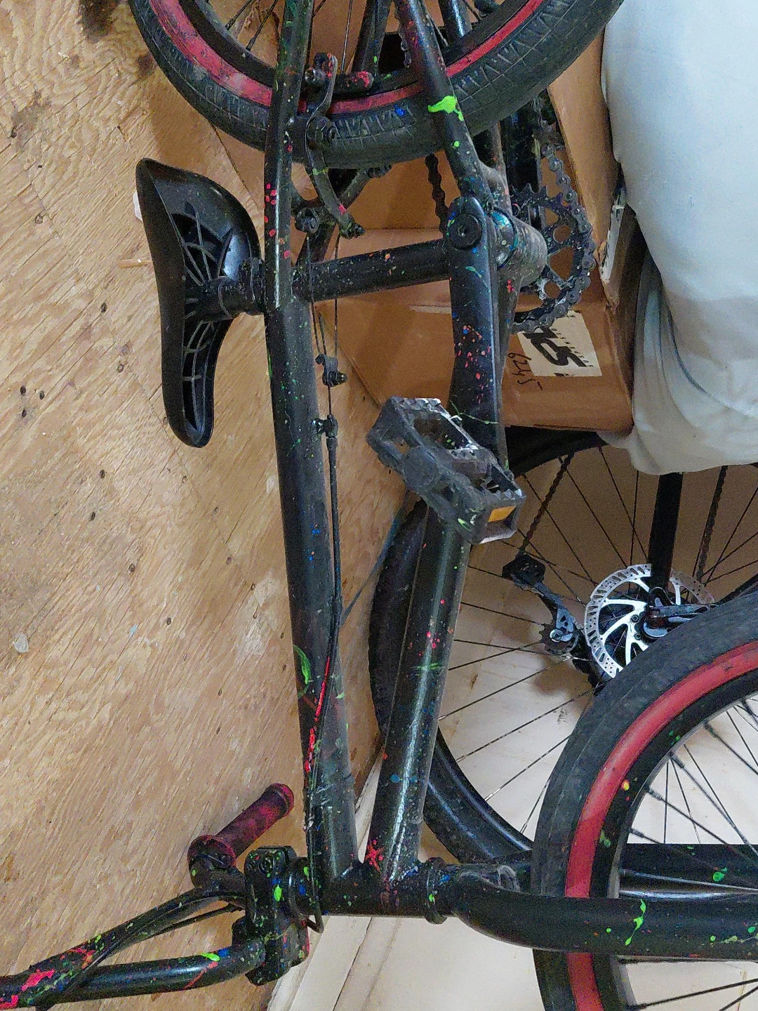 BMX Bike with Splatter Paint Design