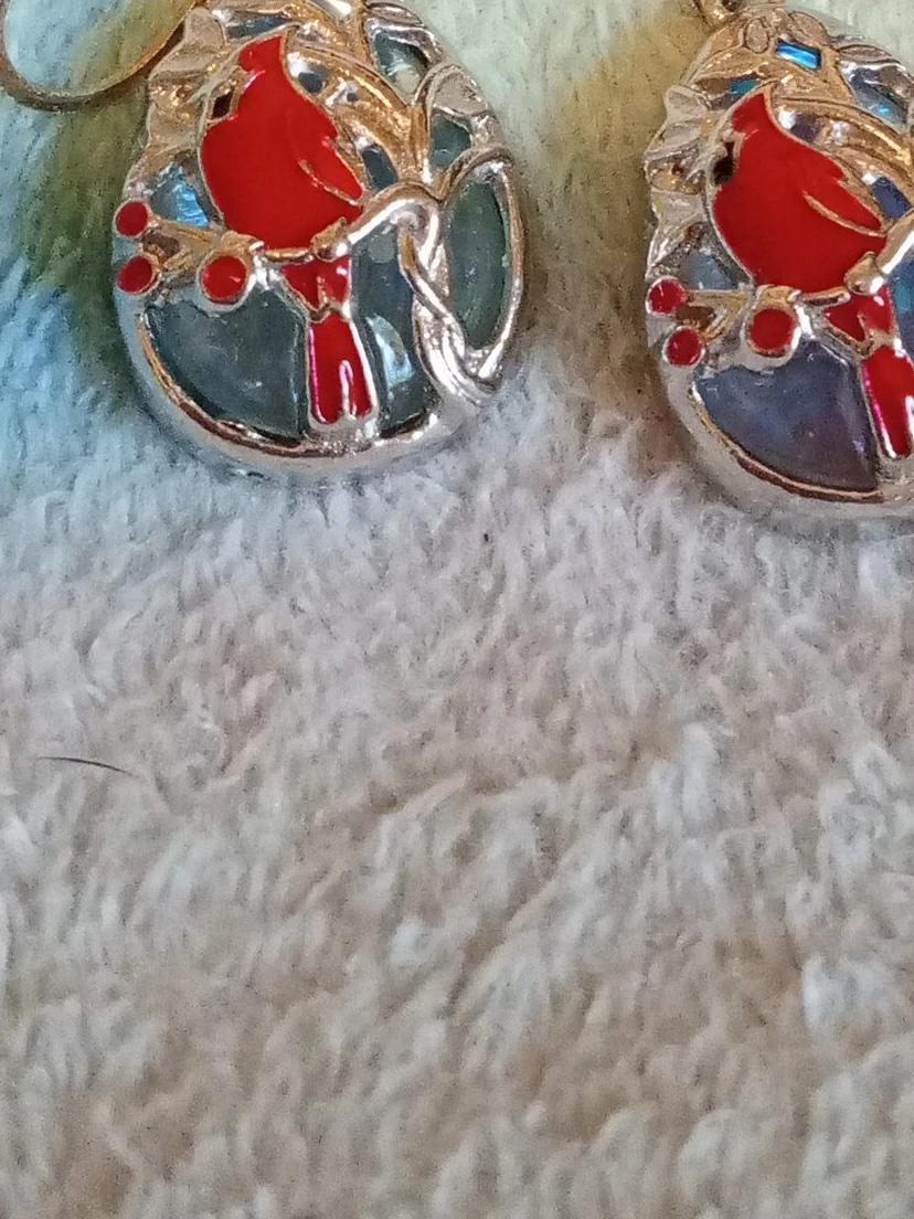 Cardinal Earrings