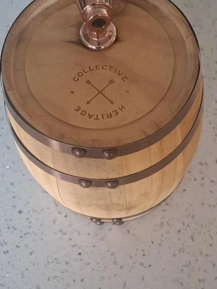 Collective Heritage Wooden Beverage Dispenser with Copper Tap