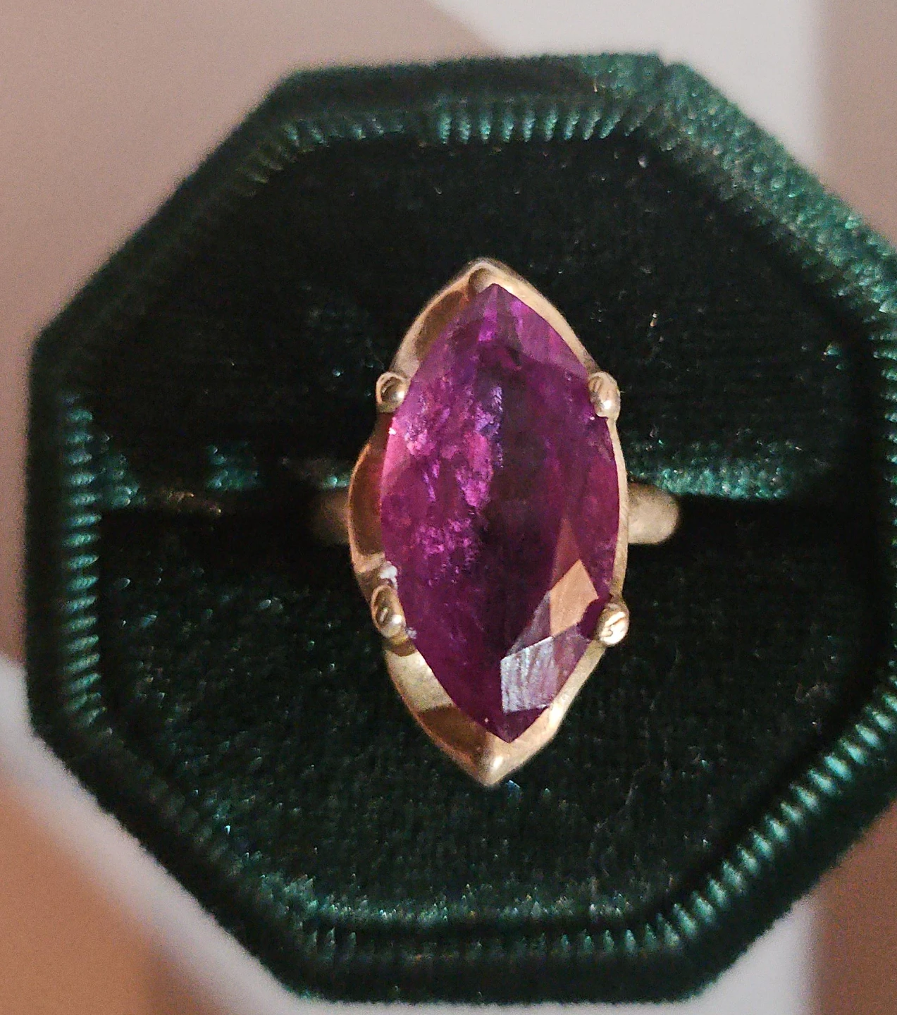 Marquise Cut Gemstone Ring