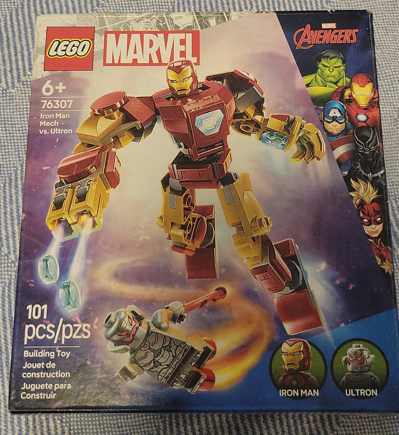 LEGO Marvel Avengers Iron Man Mech vs. Ultron 76307 Building Toy
