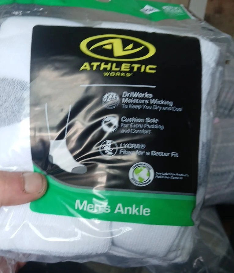 Athletic Works Men's Ankle Socks