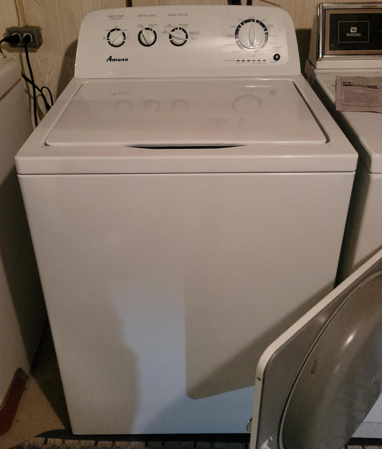 White Amana Top Load Washing Machine