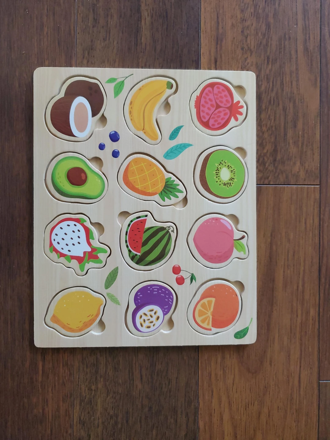 Wooden Fruit Puzzle Board
