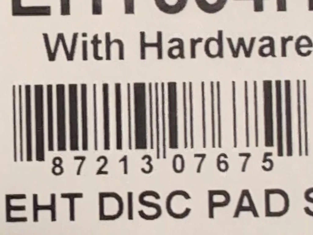 EHT 834H Disc Pad Set with Hardware