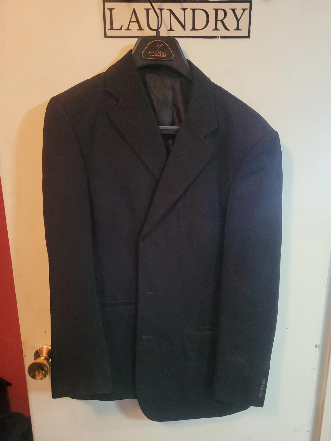 Protocol Men's Suit Jacket 38R/M Black Polyester