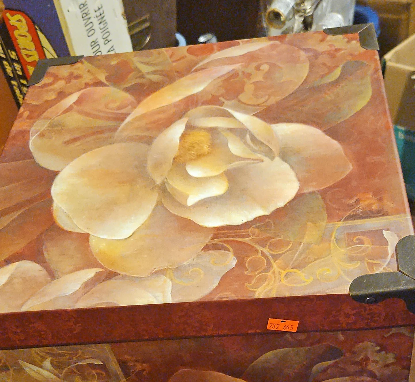 Decorative Storage Box with Christmas Supplies