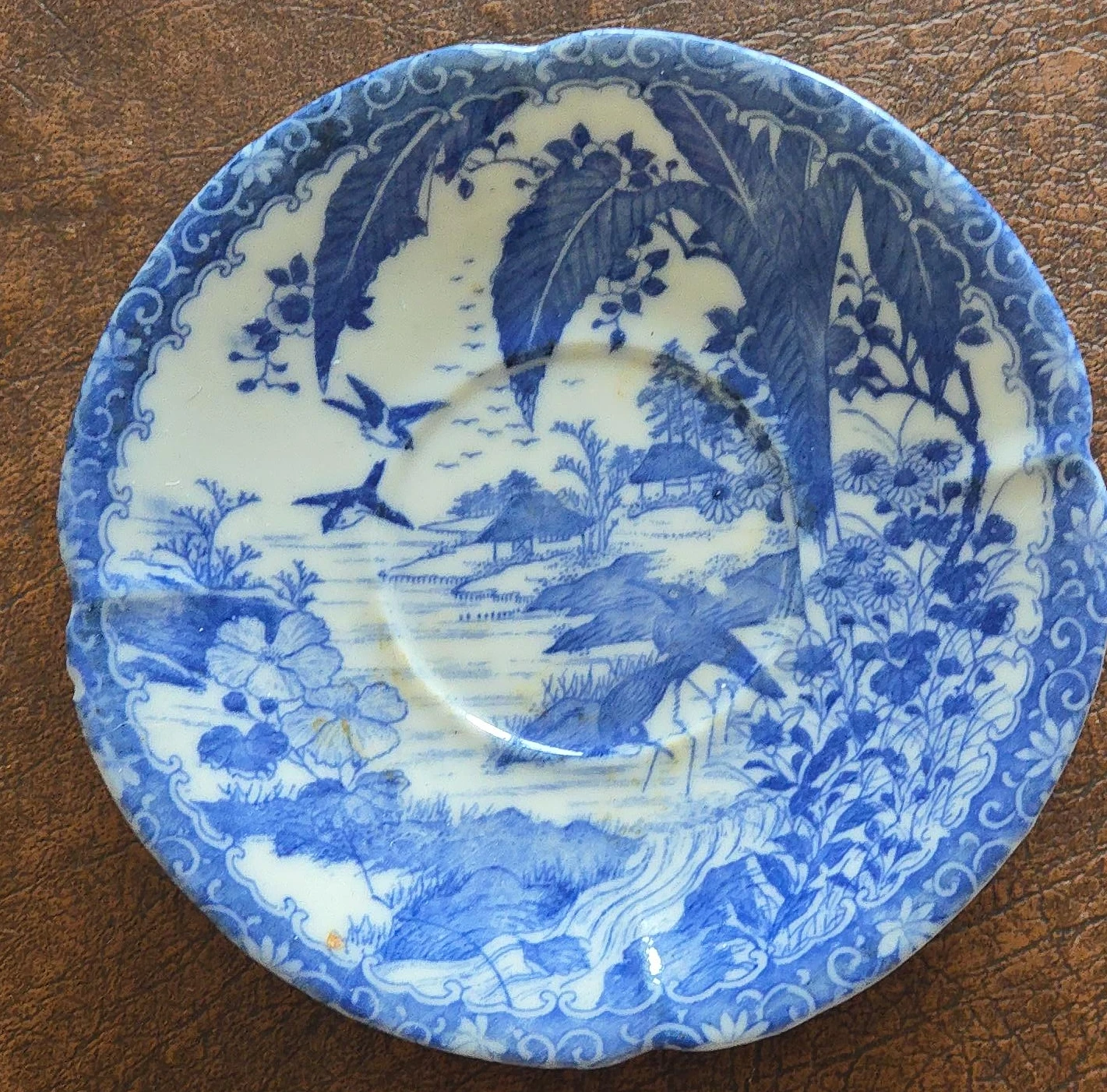 Blue and White Ceramic Saucer