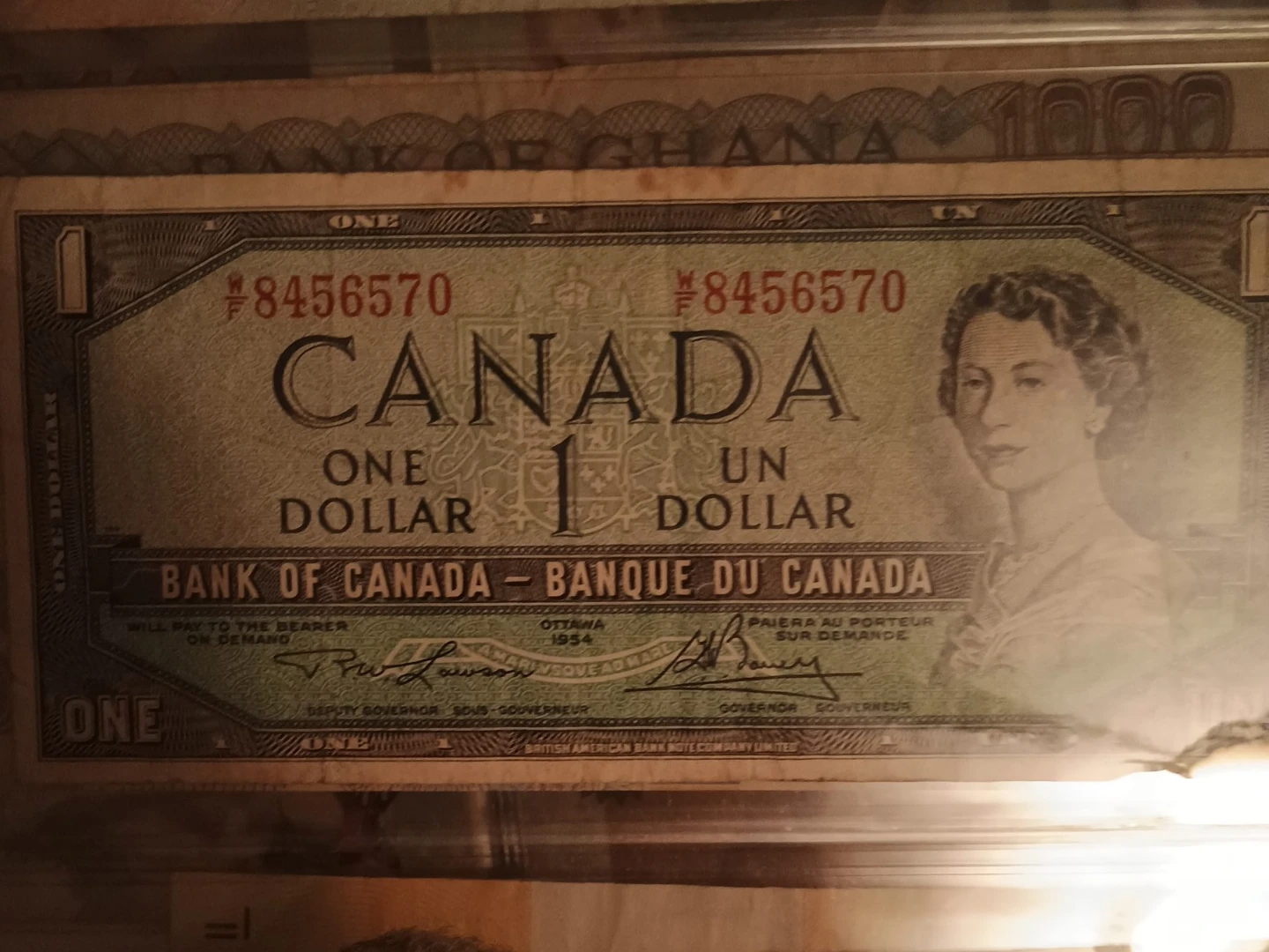 Bank of Canada One Dollar Bill (1954)