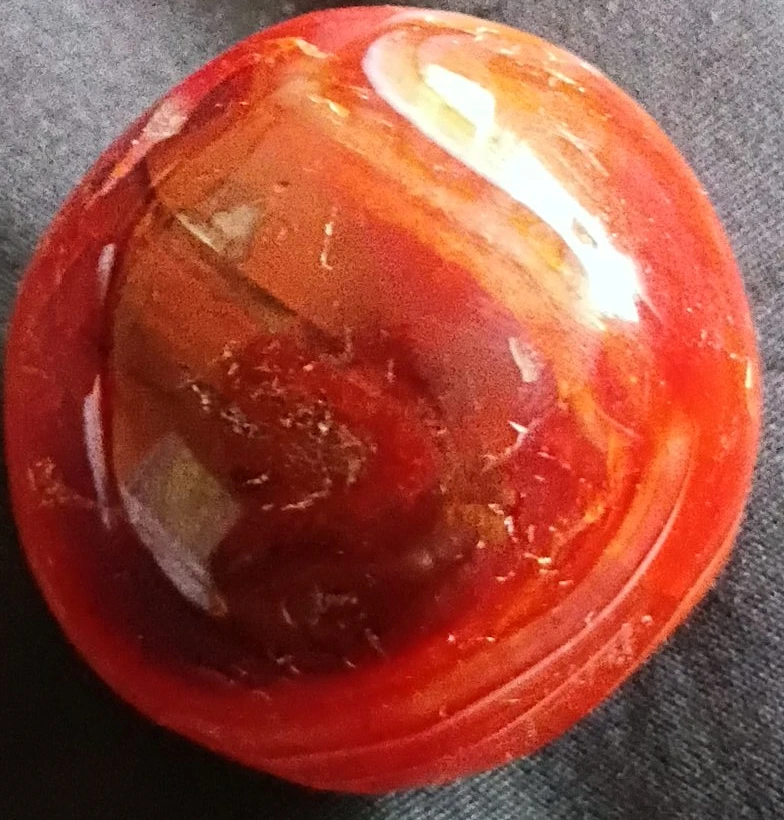 Smooth Red and Orange Agate Stone