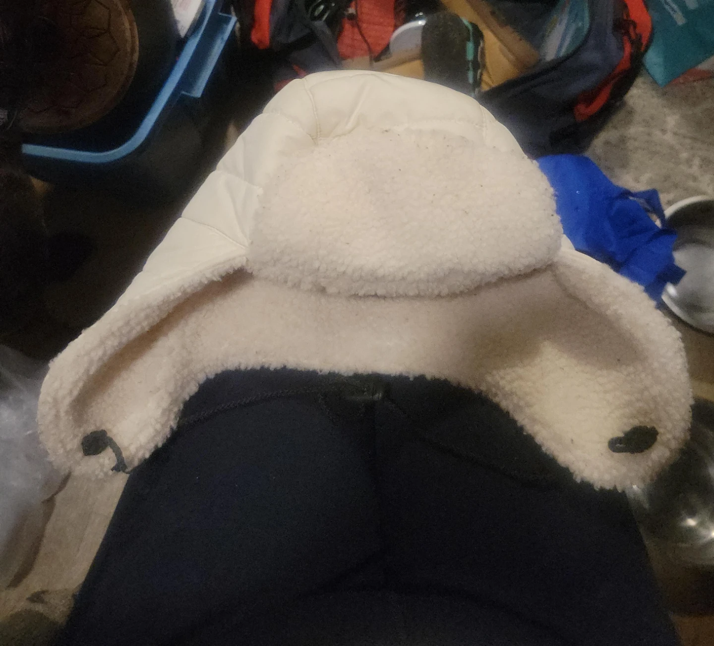 Cream Ushanka Hat with Sherpa Lining