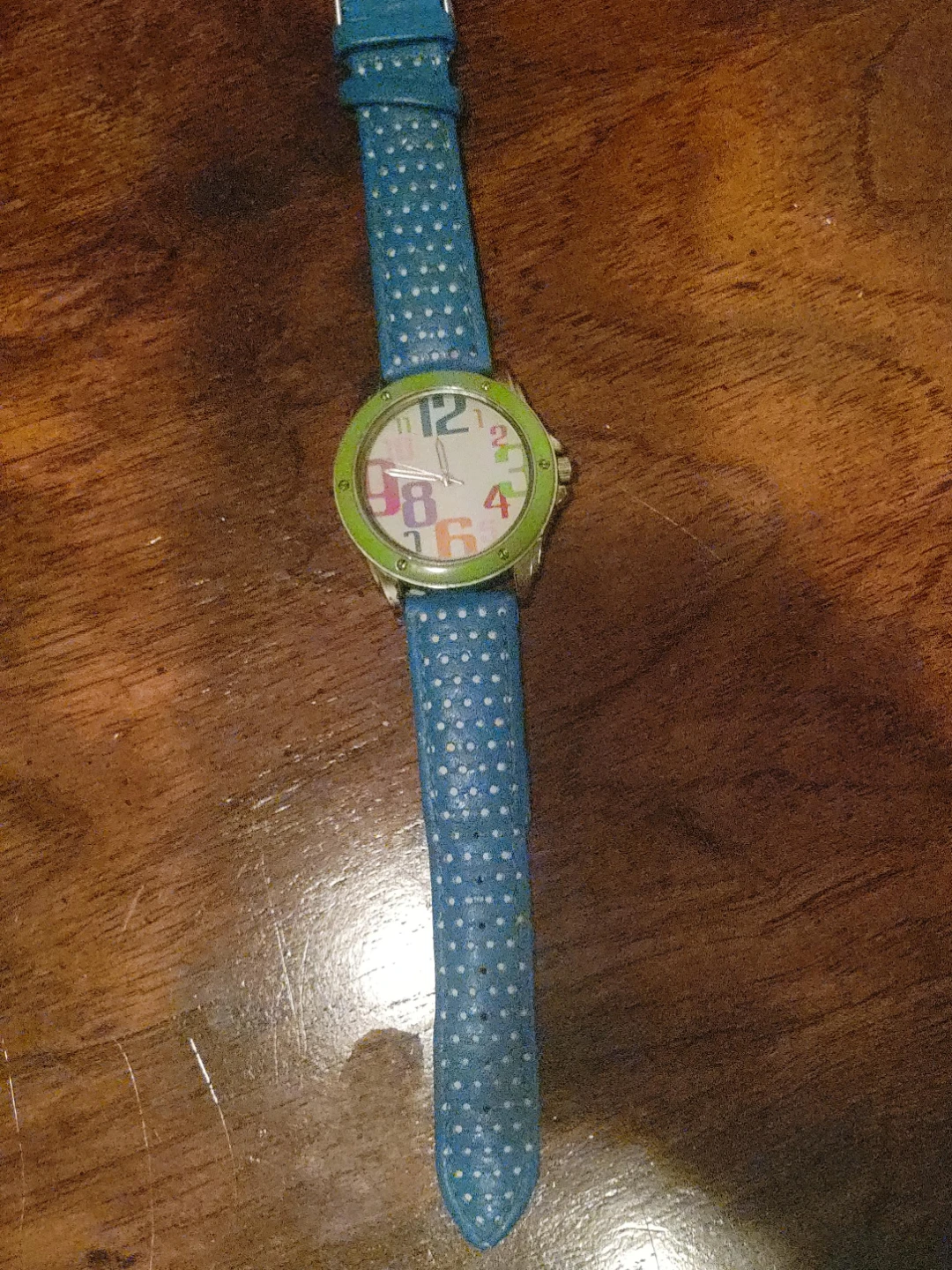 Blue Kids Watch with Polka Dots