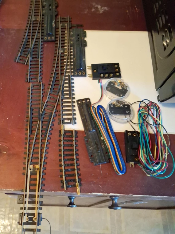 Model Train Track and Electrical Components