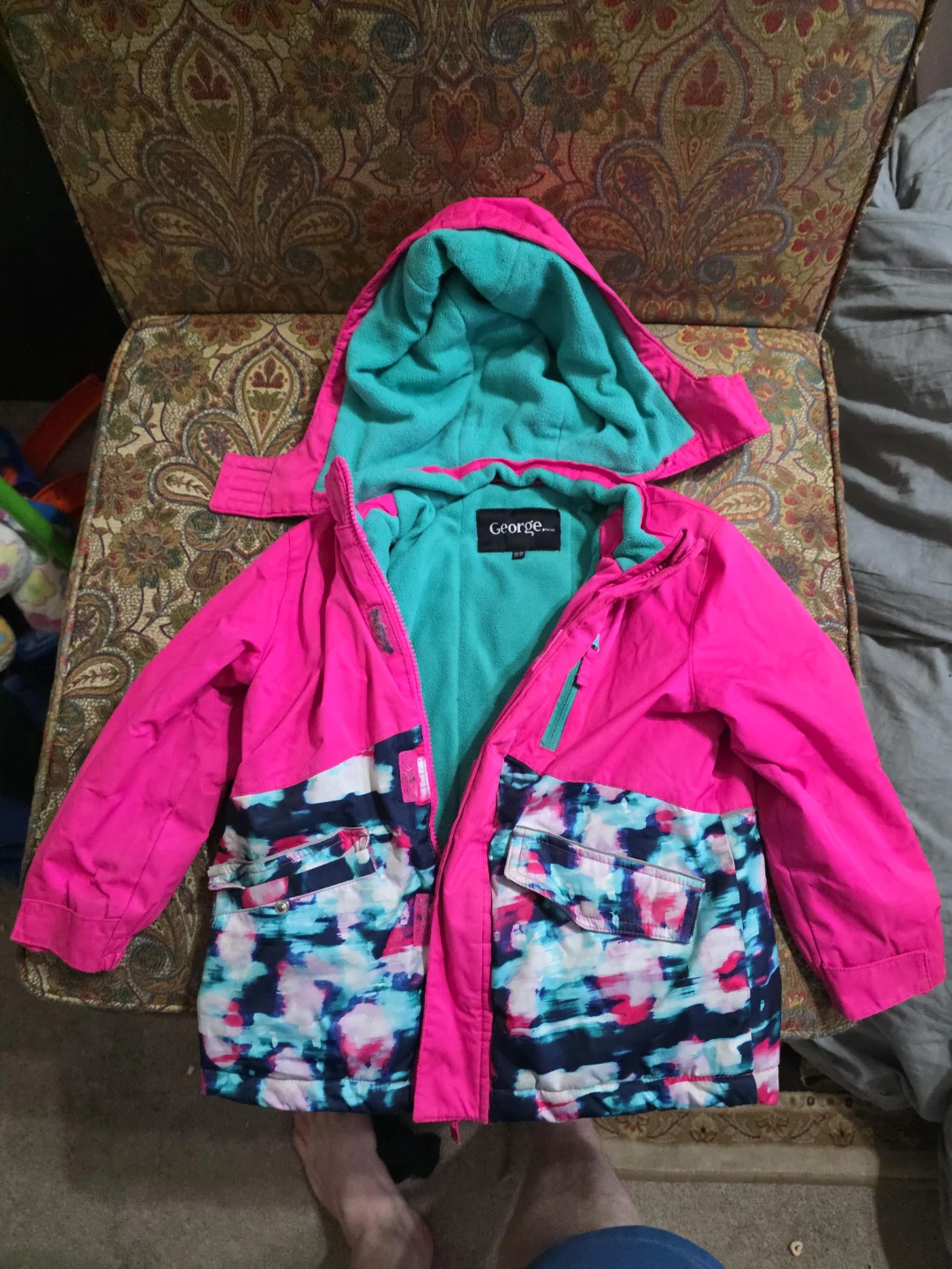 George! Pink & Teal Lined Ski Jacket