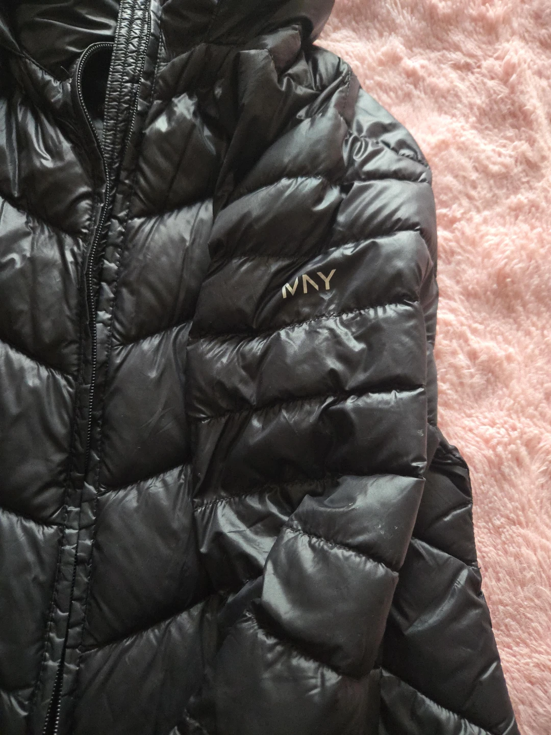 Andrew Marc Black Packable Lightweight Down Blend Jacket