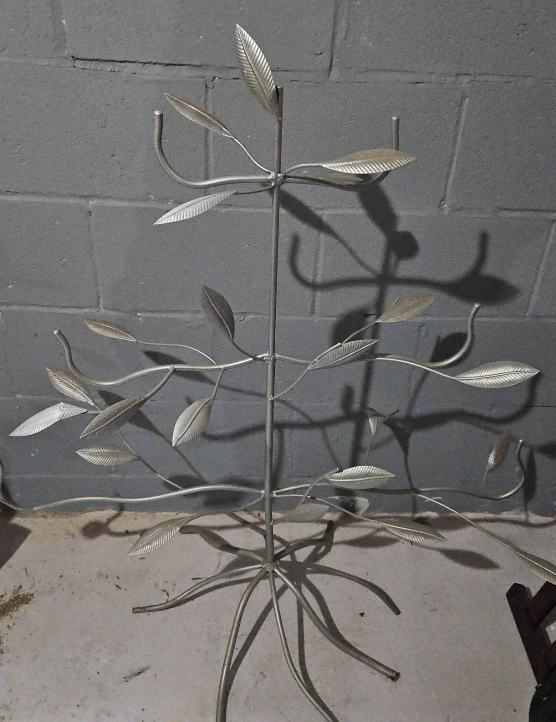 Silver Leaf Branch Display Stand