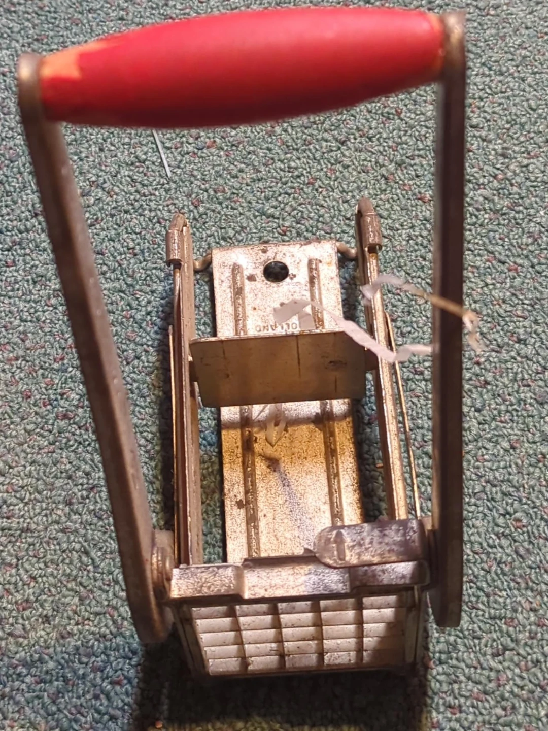 Vintage French Fry Cutter with Red Handle