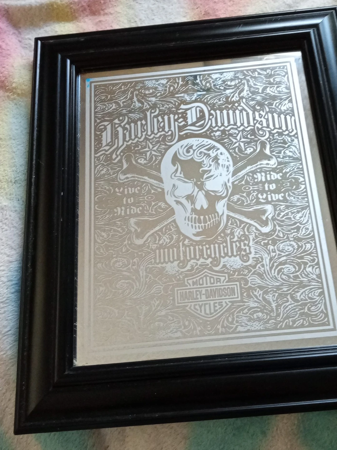 Harley-Davidson Framed Wall Art Mirror