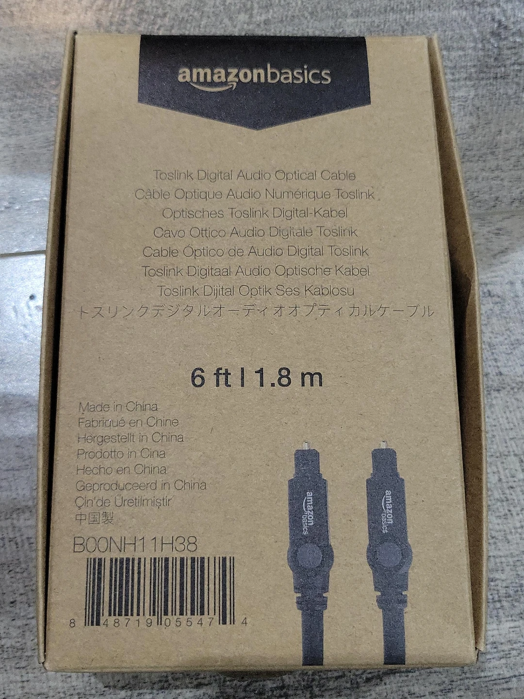 Amazon Basics Optical Cable - 6 ft
