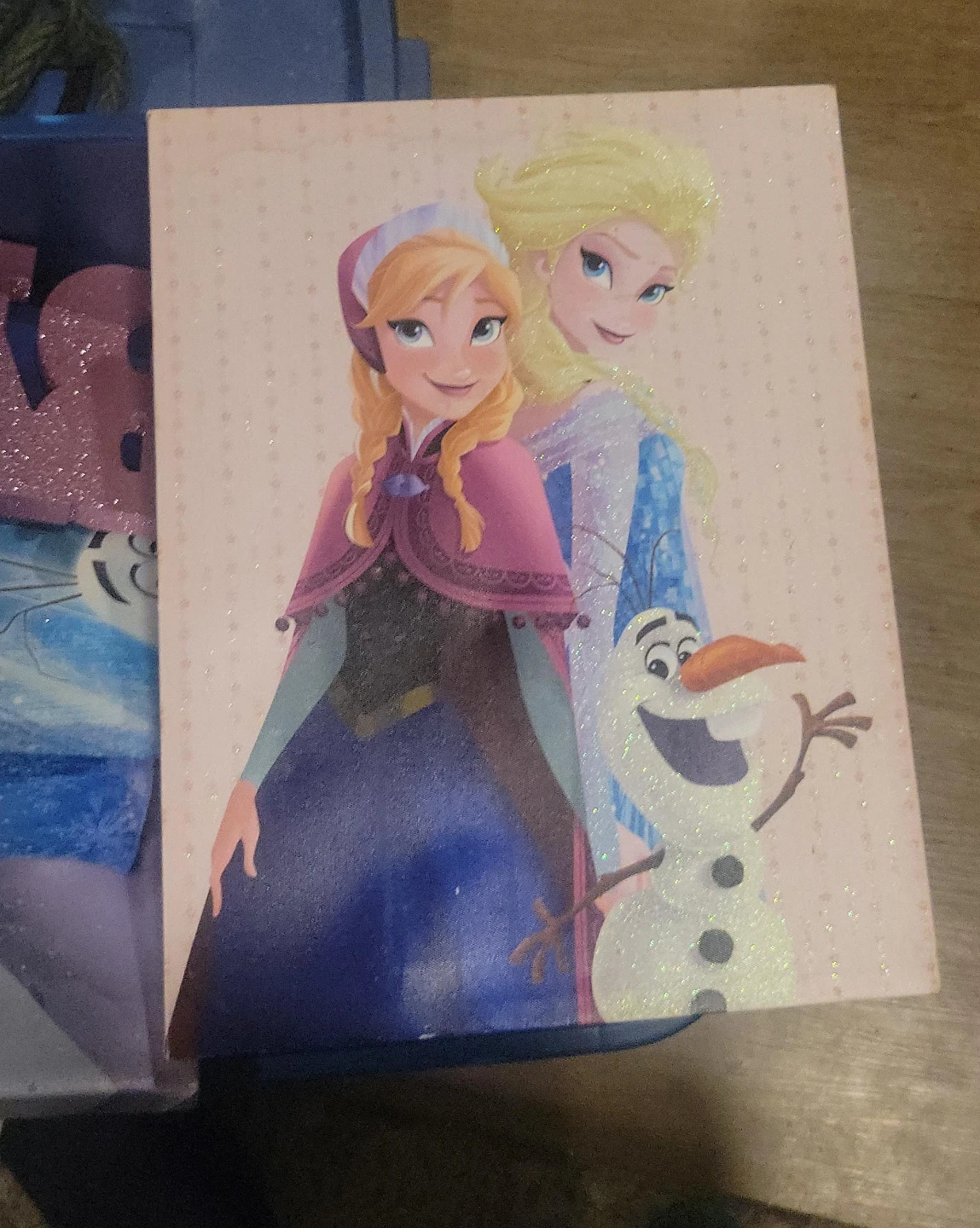 Disney Frozen Anna Elsa Olaf Cardboard Box
