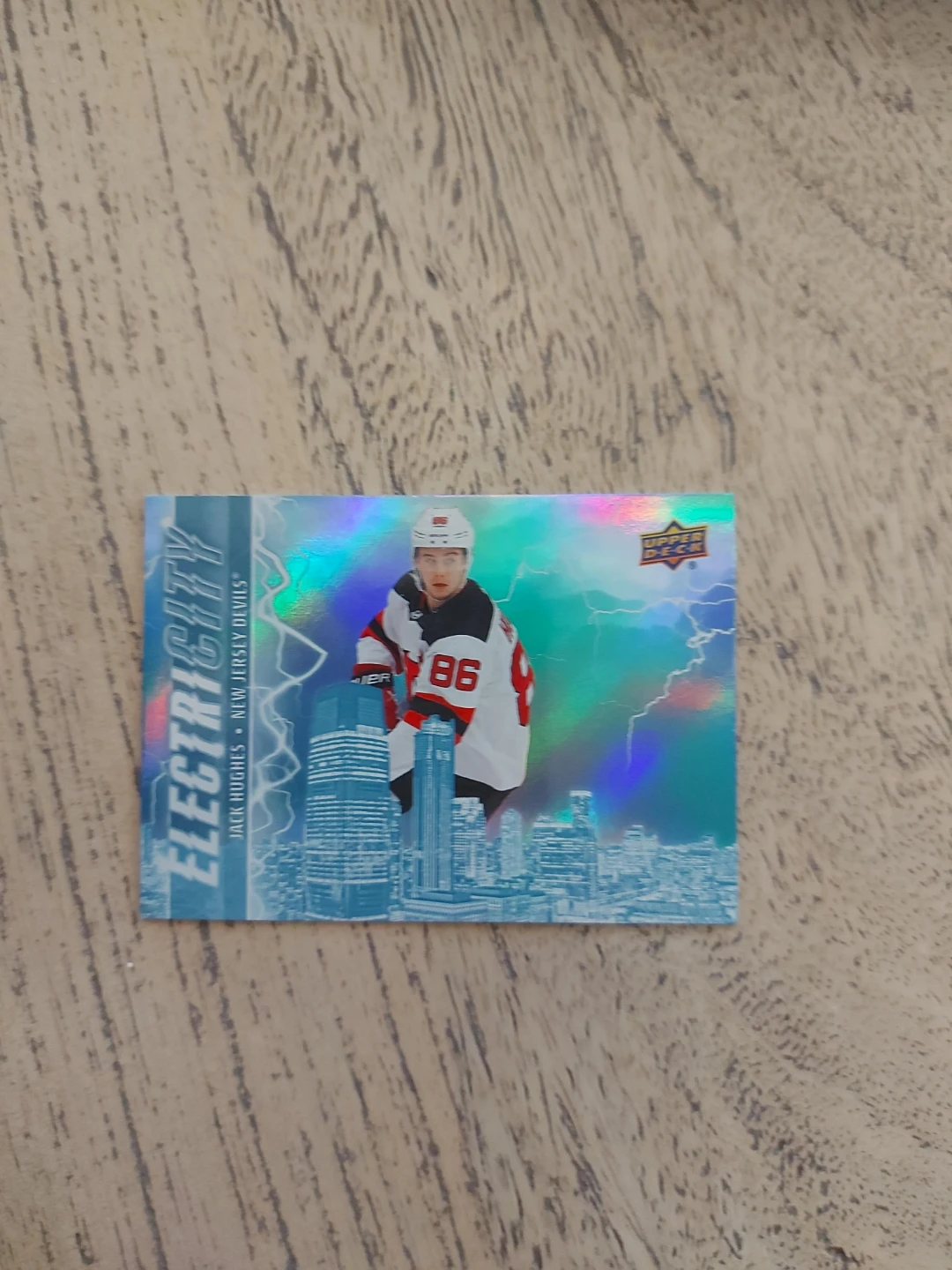 Upper Deck Jack Hughes Hockey Card