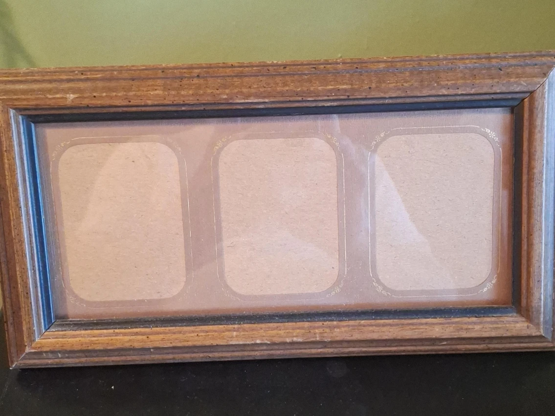 Wooden Triple Photo Frame