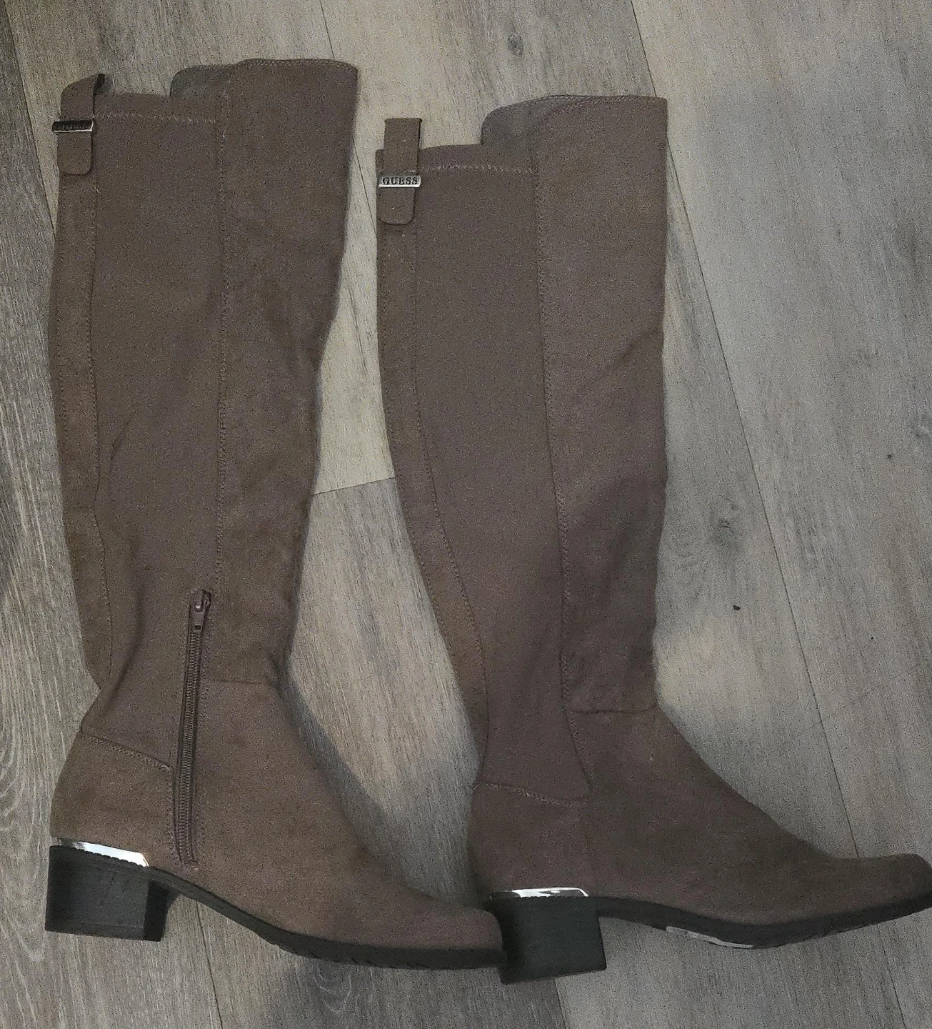 Guess Brown Suede Knee-High Boots