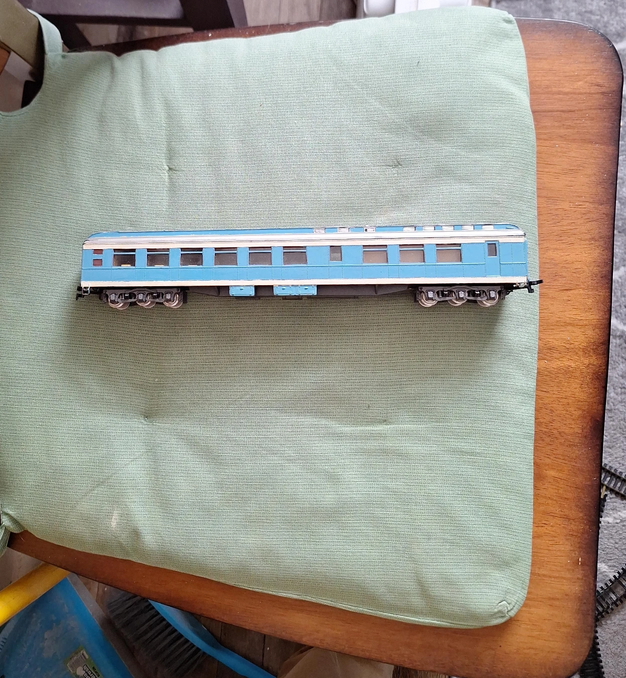 Blue Passenger Train Car Model