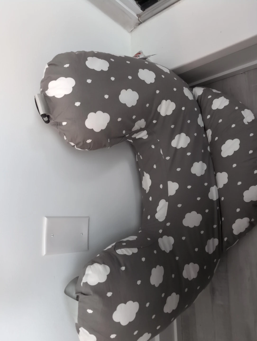 U-Shaped Nursing Pillow with Newborn Dress and Soft Toy